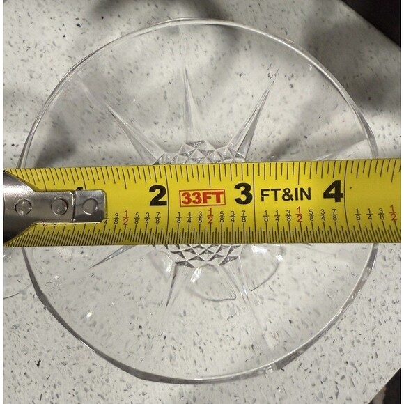 Longchamp Cristal D'arques Durant French Martini Glasses Crystal Diamond Cut Vtg - Picture 10 of 10